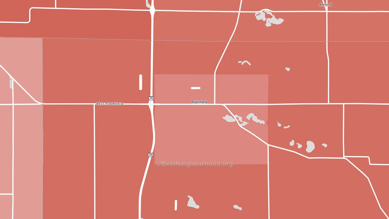 54966, WI block-group political-lean map