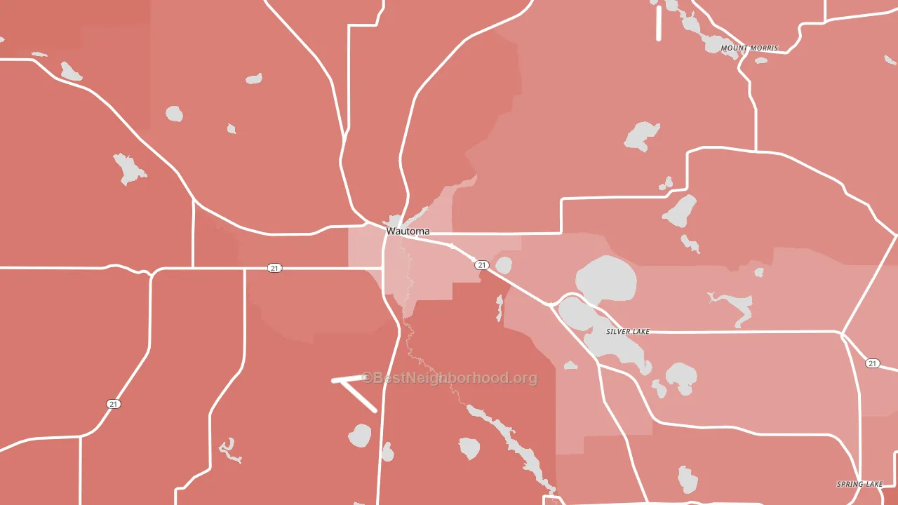 54982, WI block-group political-lean map