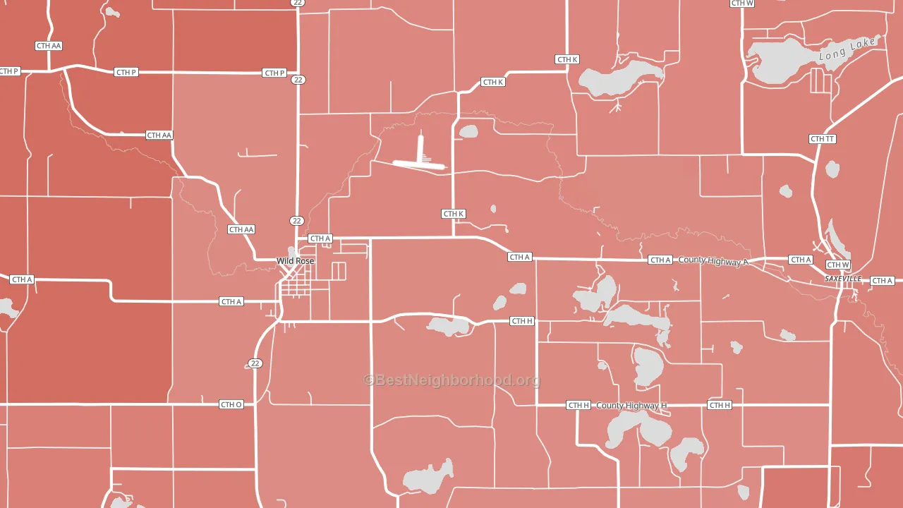 54984, WI block-group political-lean map