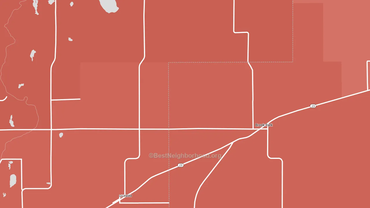 55007, MN block-group political-lean map