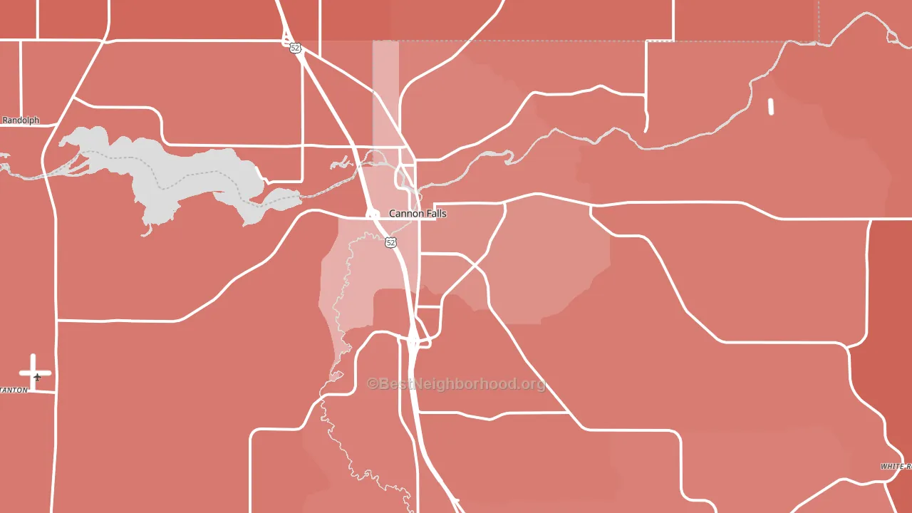 55009, MN block-group political-lean map