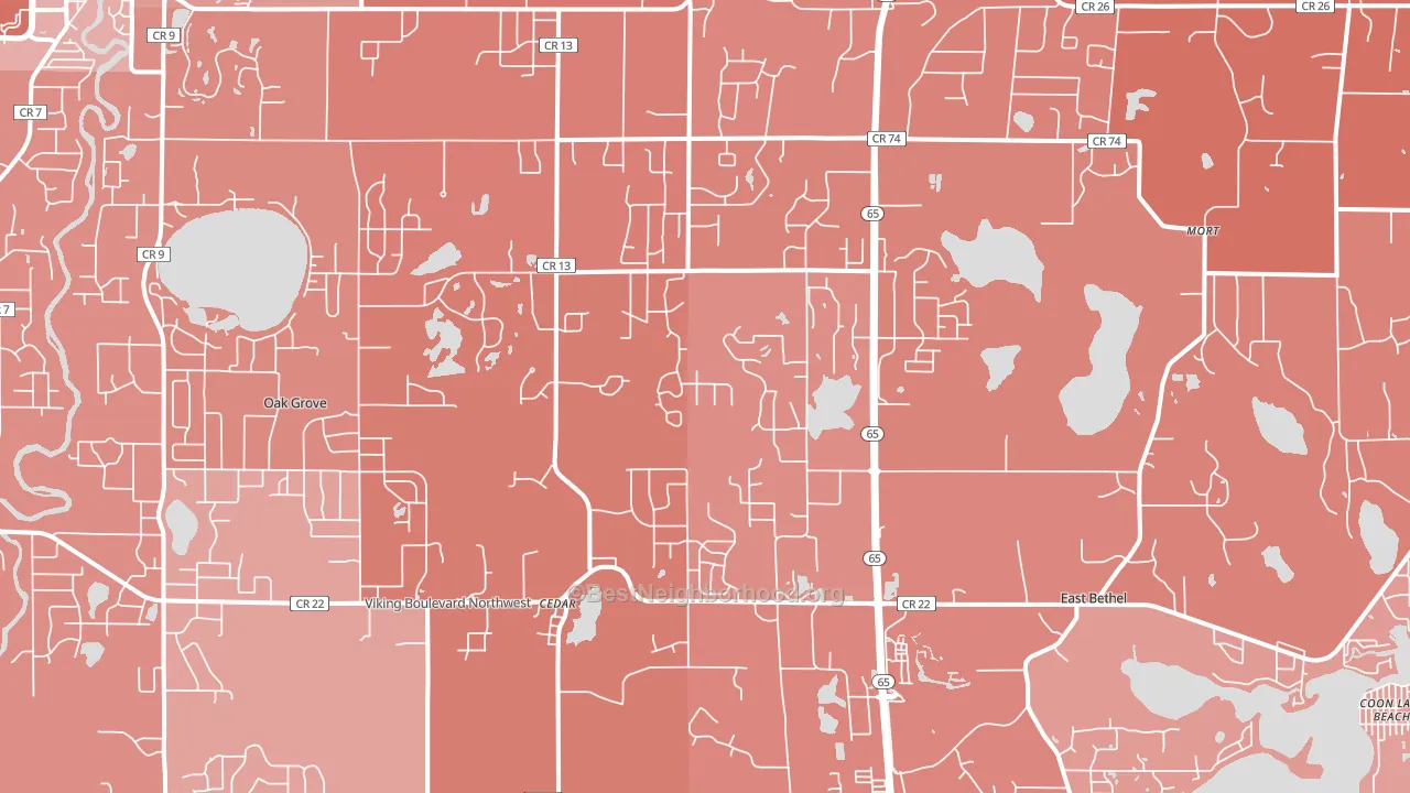 55011, MN block-group political-lean map