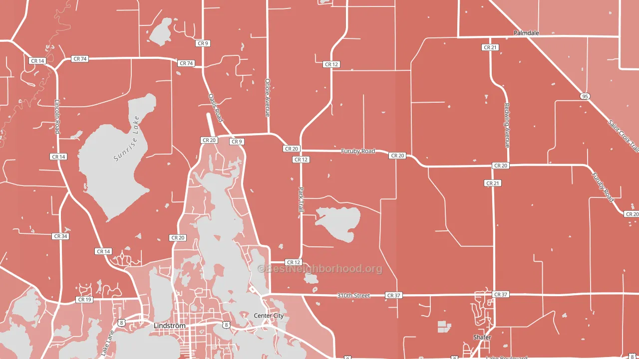 55012, MN block-group political-lean map
