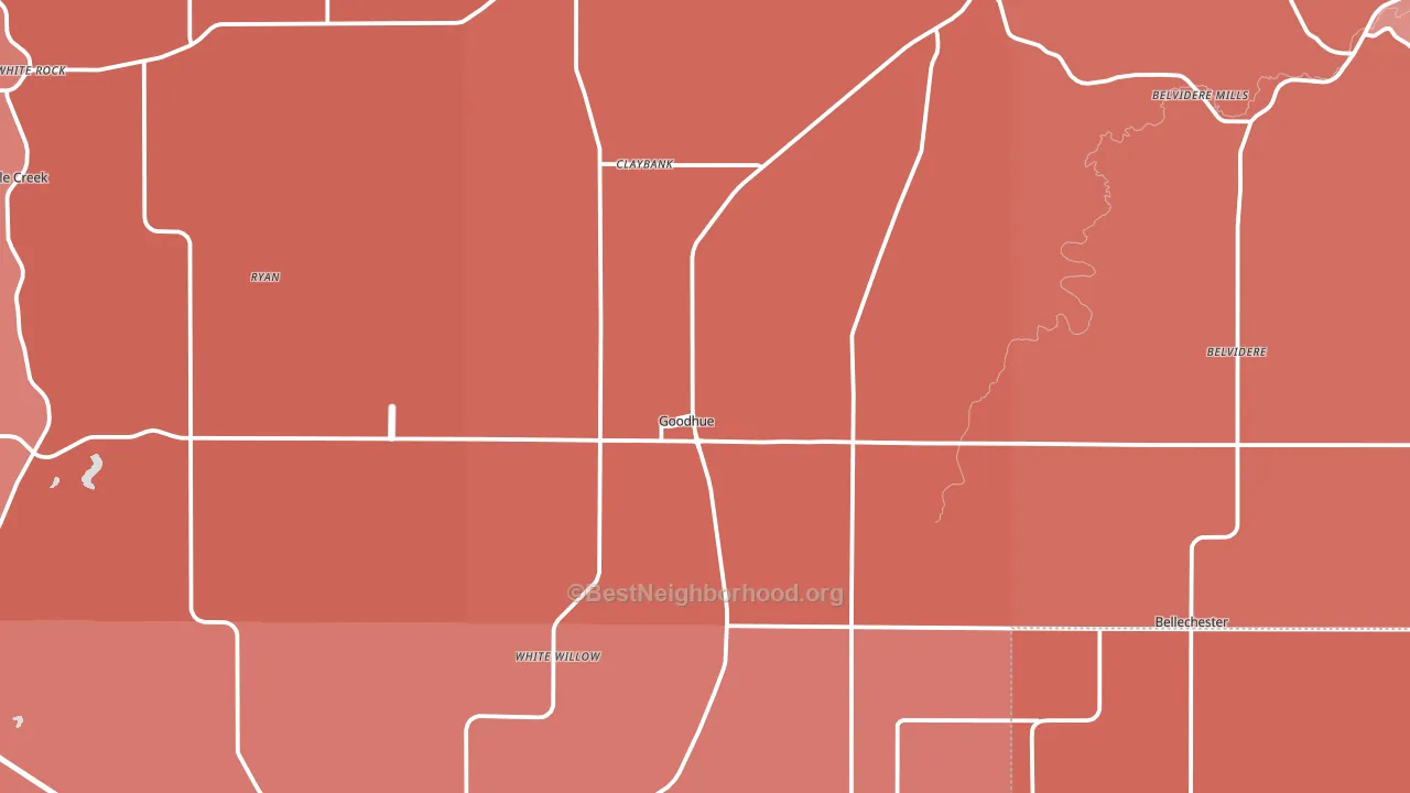 55027, MN block-group political-lean map