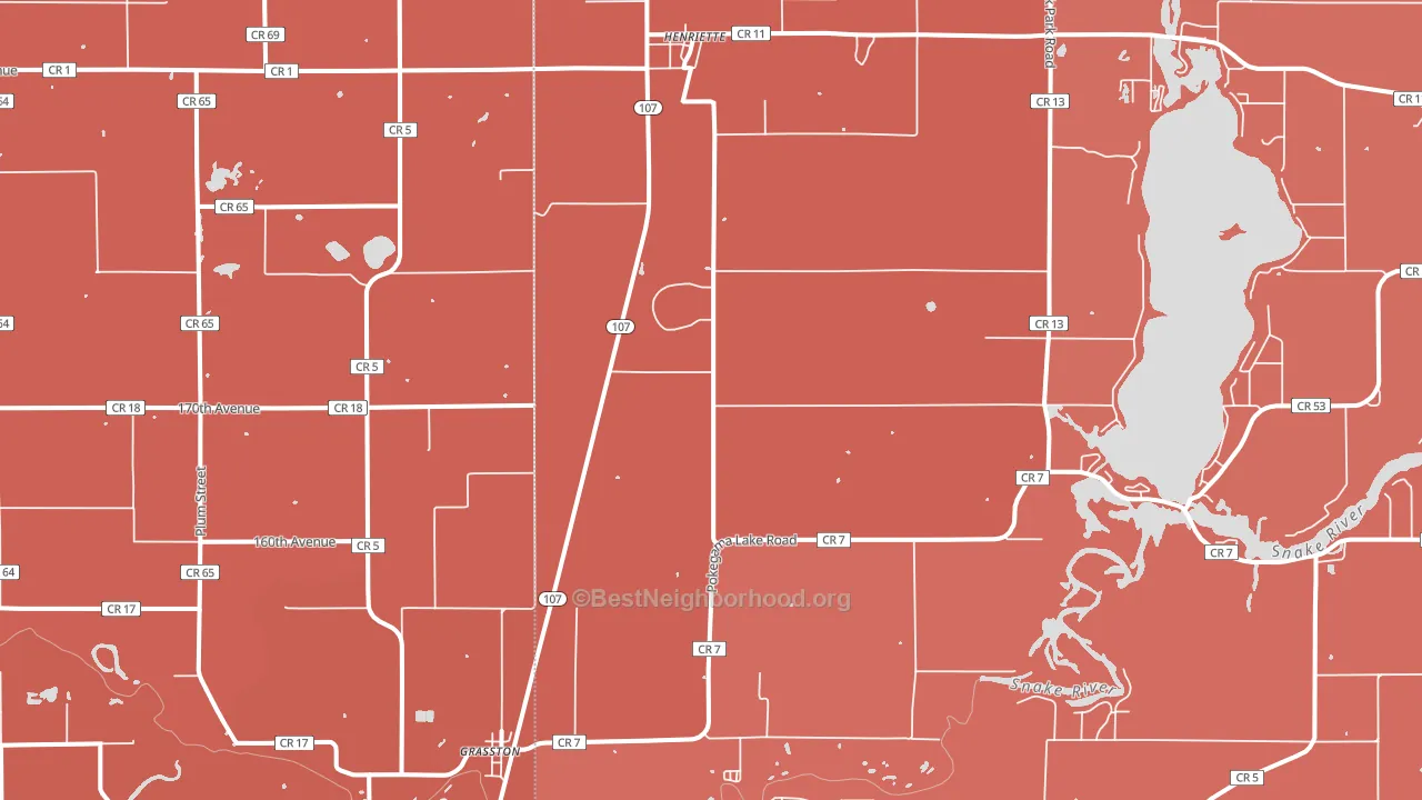 55030, MN block-group political-lean map