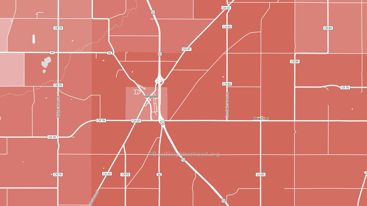 55031, MN block-group political-lean map