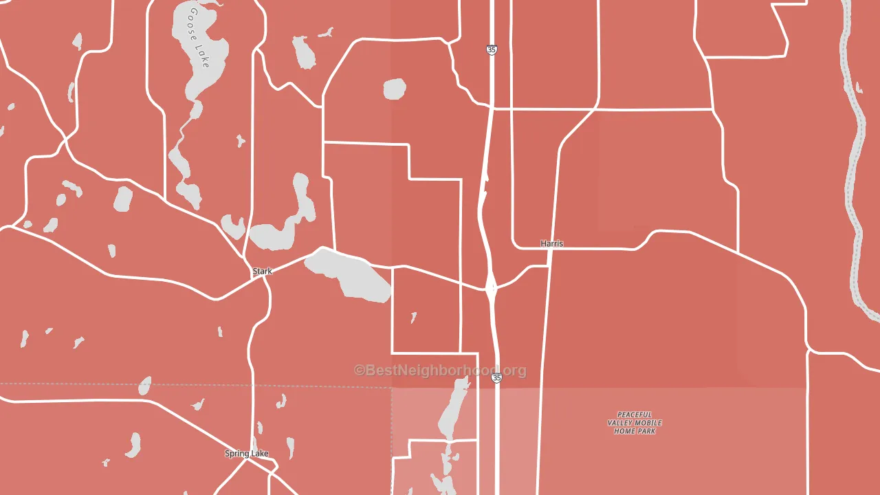 55032, MN block-group political-lean map