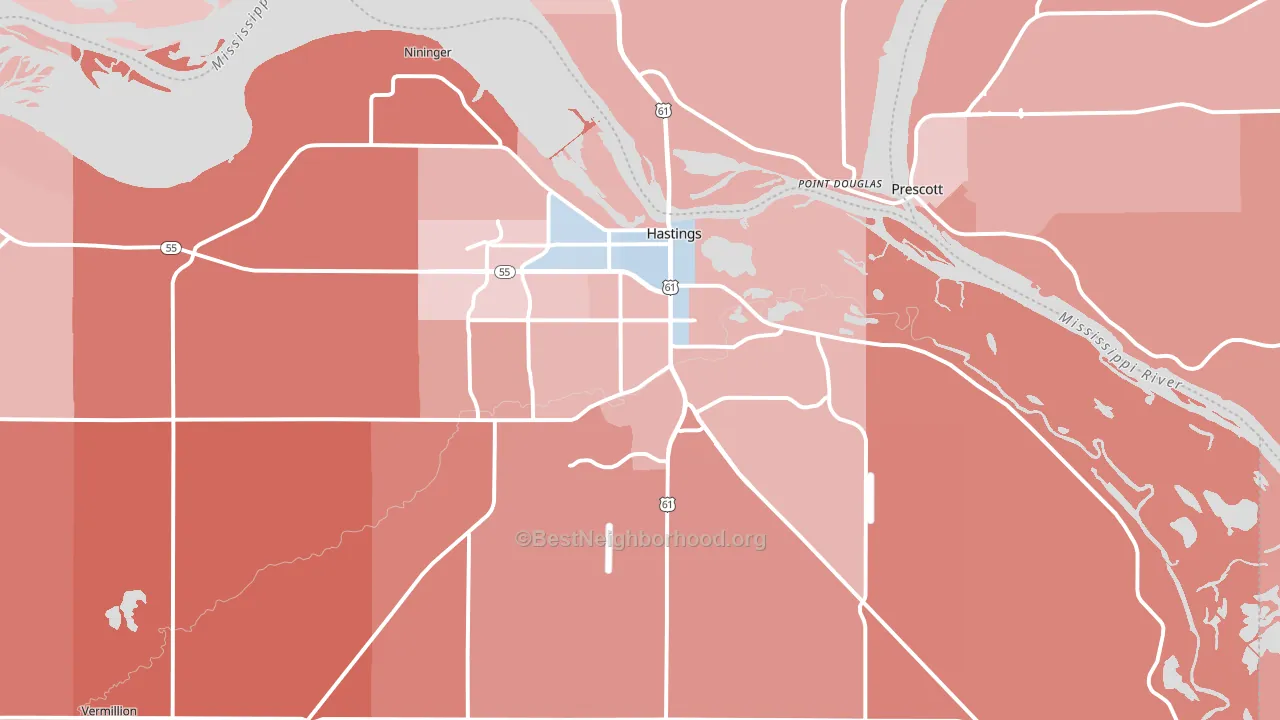 55033, MN block-group political-lean map