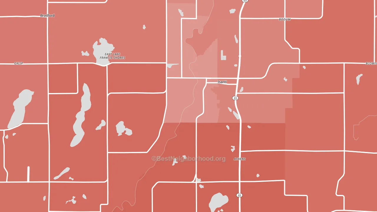 55040, MN block-group political-lean map