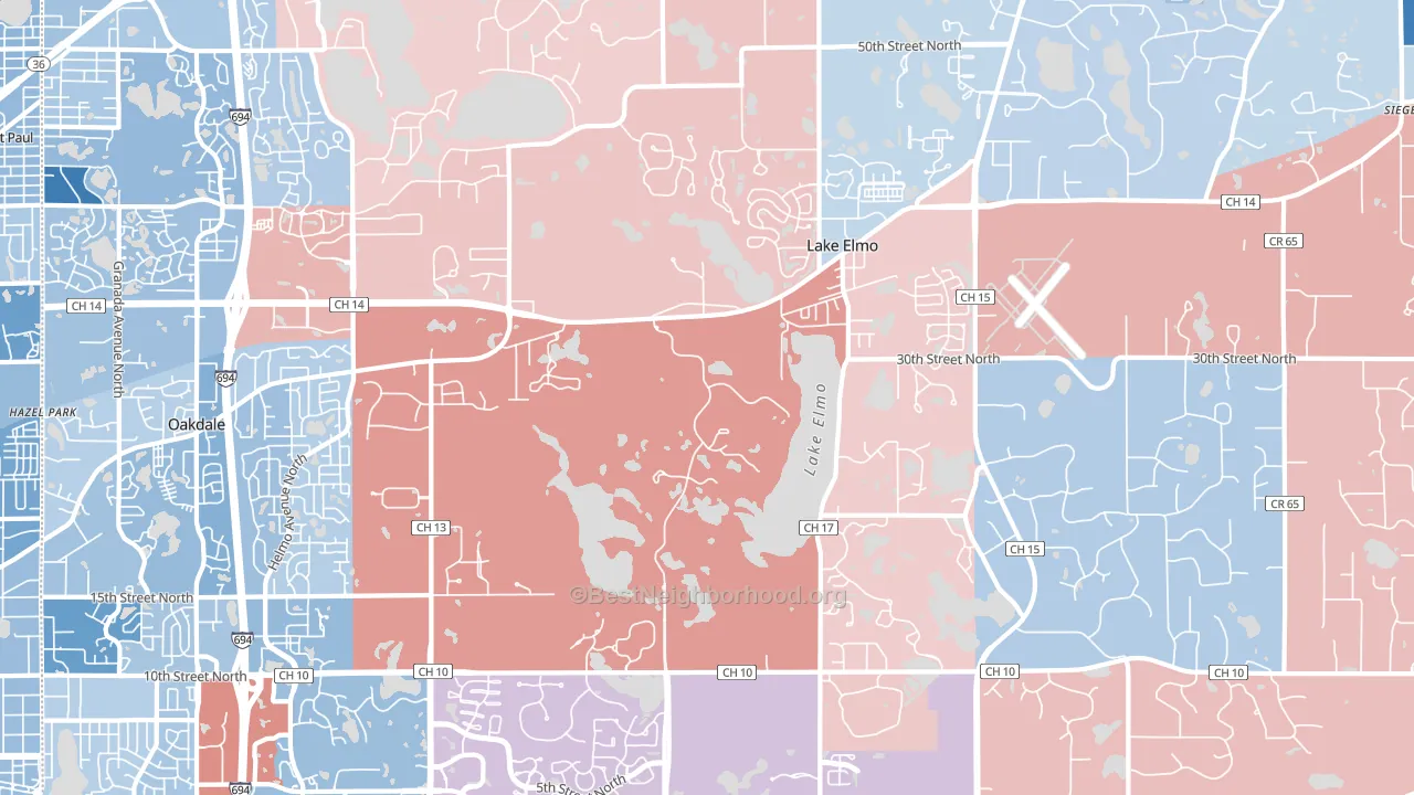 55042, MN block-group political-lean map