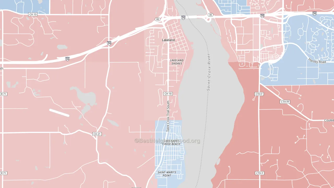 55043, MN block-group political-lean map