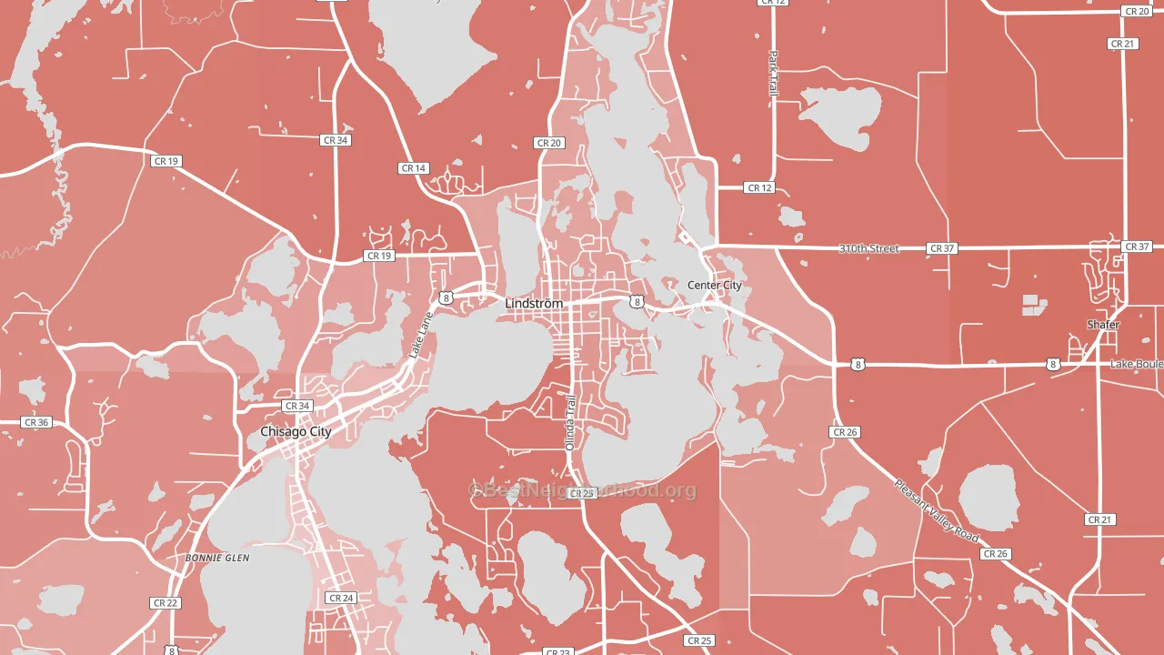 55045, MN block-group political-lean map