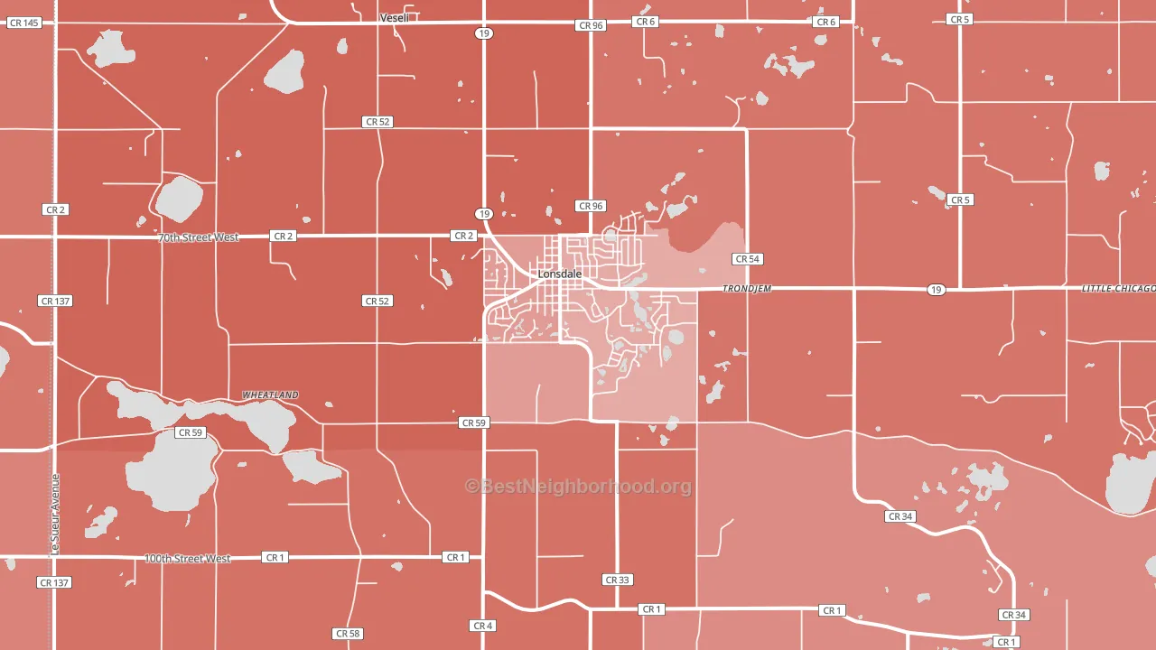 55046, MN block-group political-lean map