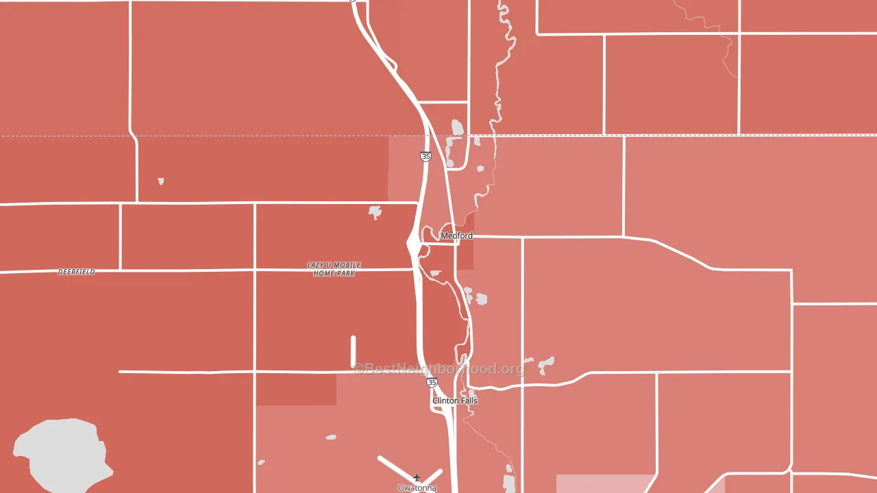 55049, MN block-group political-lean map