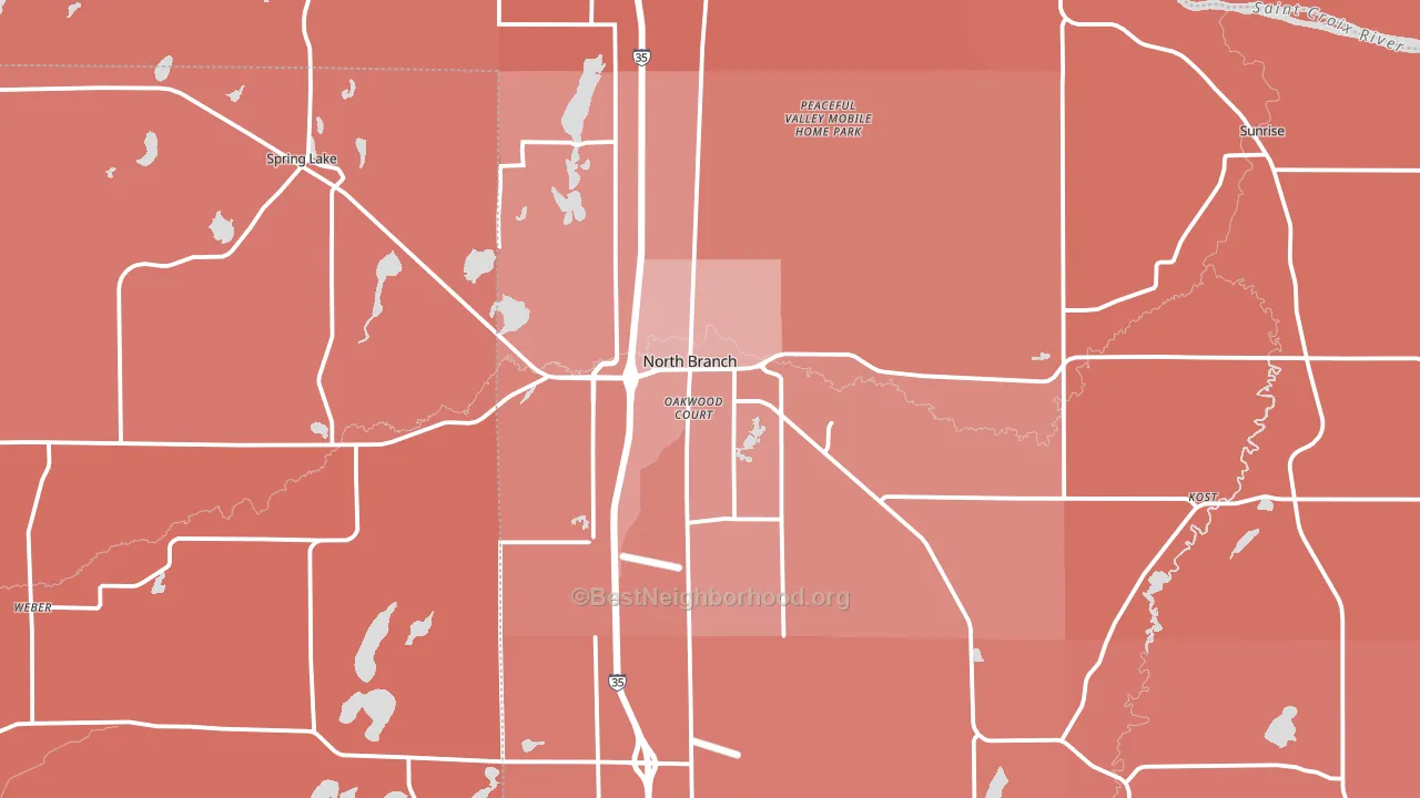 55056, MN block-group political-lean map