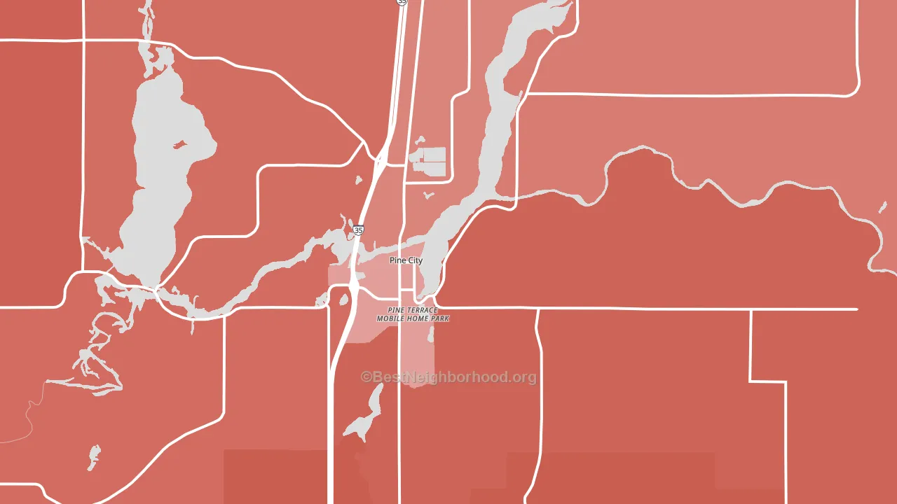 55063, MN block-group political-lean map
