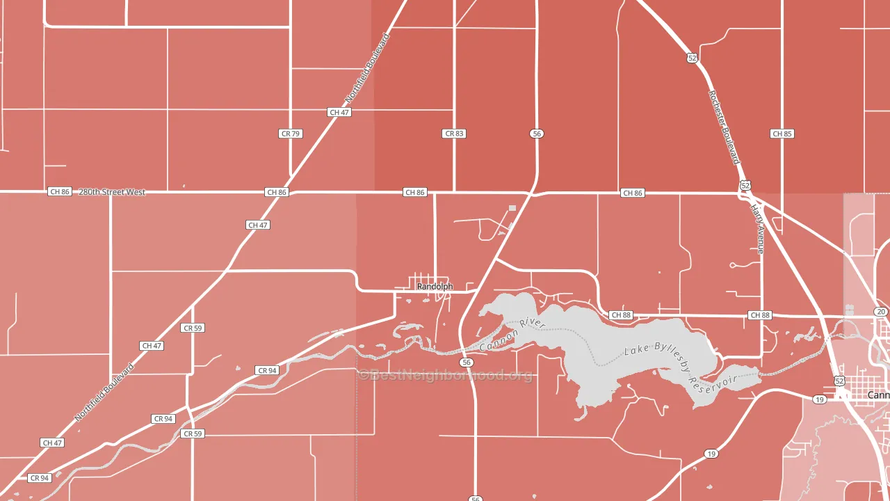 55065, MN block-group political-lean map