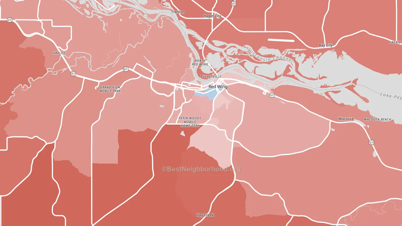 55066, MN block-group political-lean map