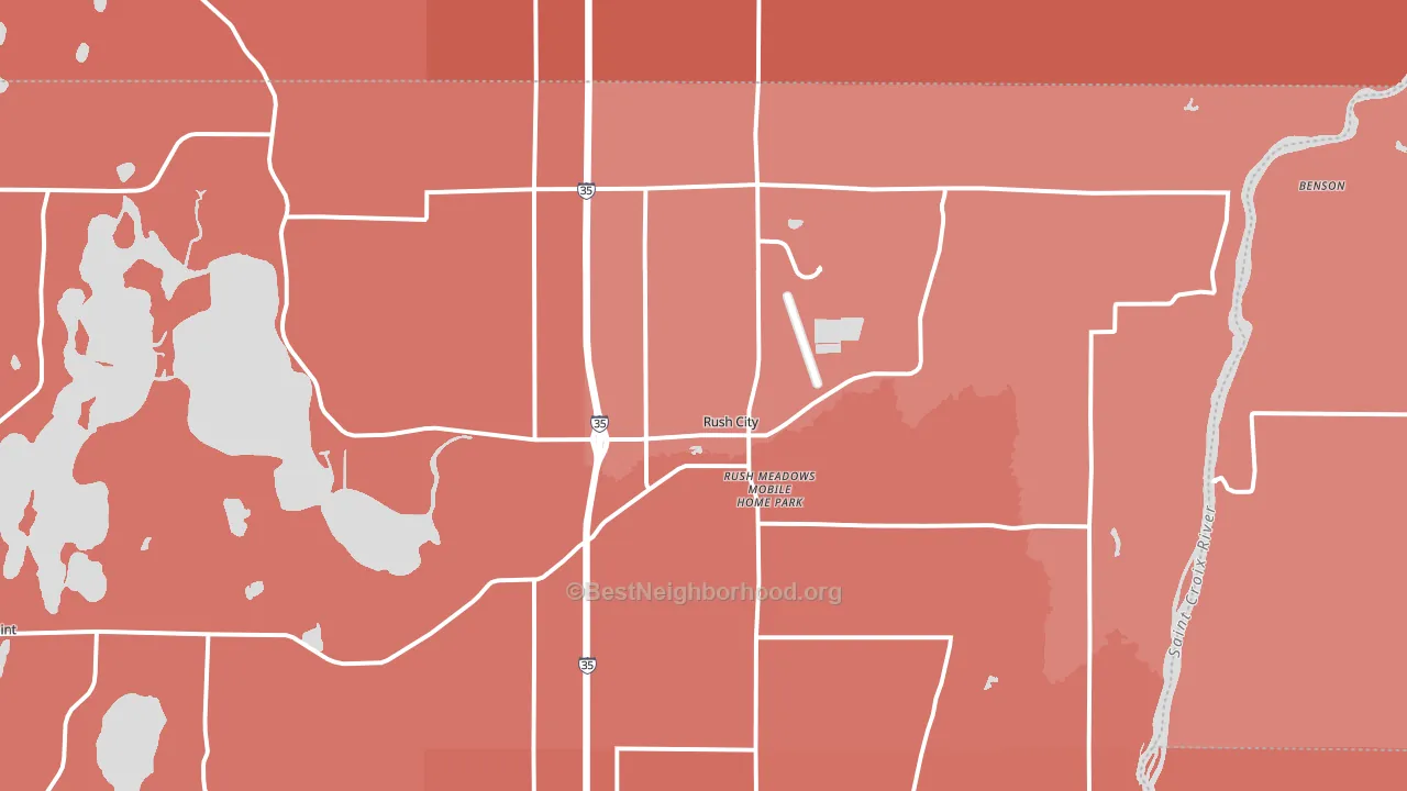 55069, MN block-group political-lean map