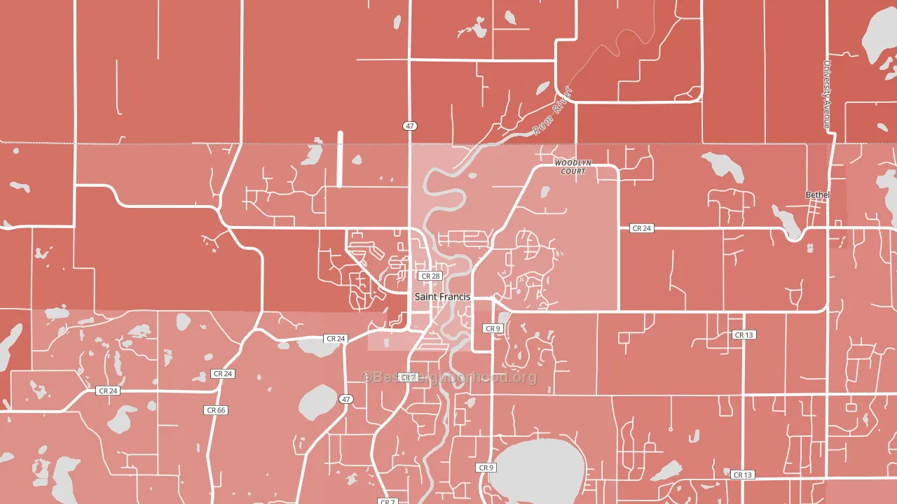 55070, MN block-group political-lean map