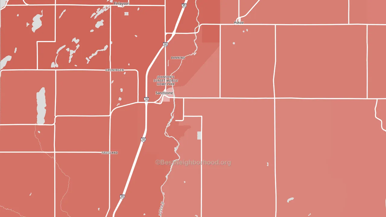 55072, MN block-group political-lean map