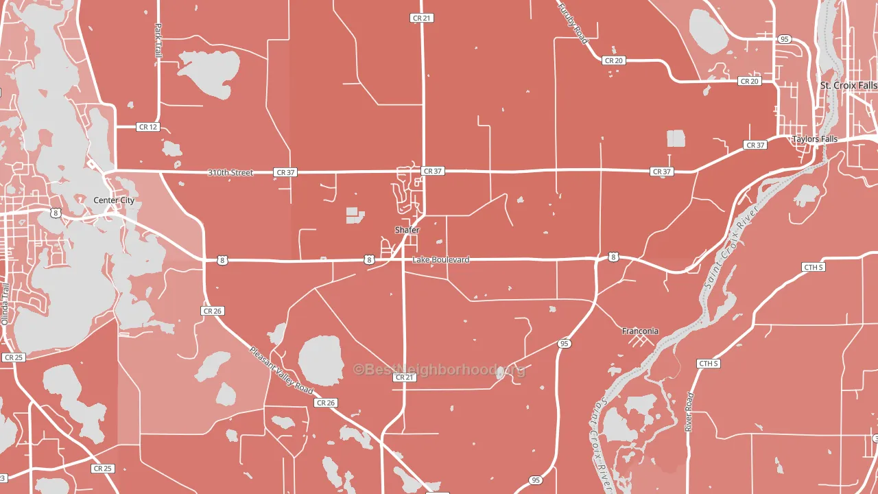 55074, MN block-group political-lean map