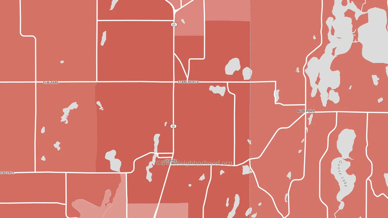 55080, MN block-group political-lean map