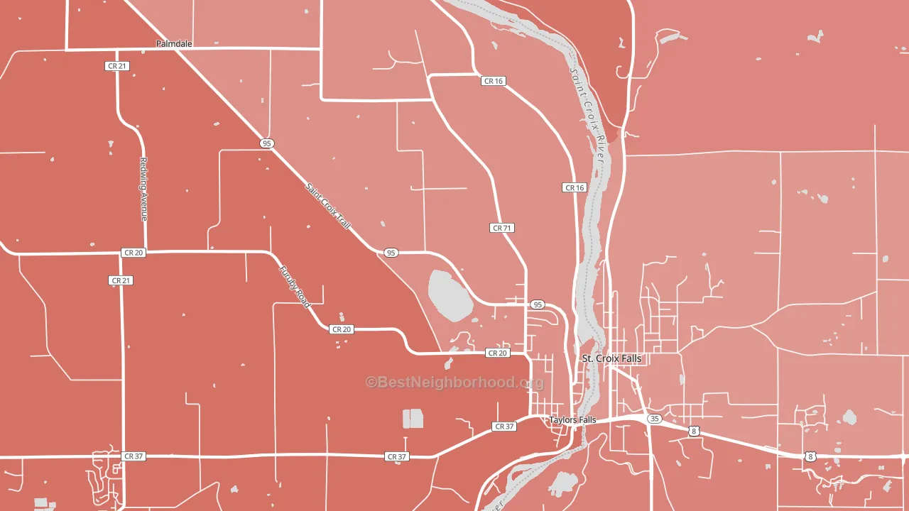 55084, MN block-group political-lean map