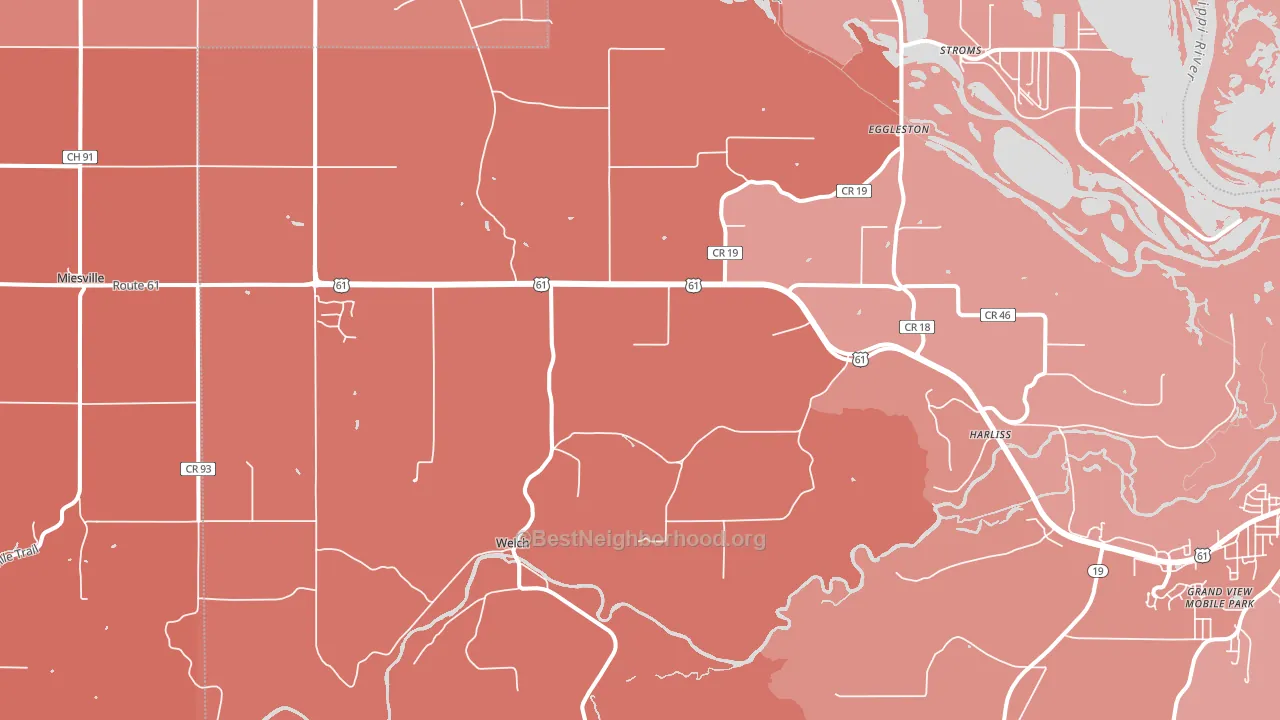 55089, MN block-group political-lean map