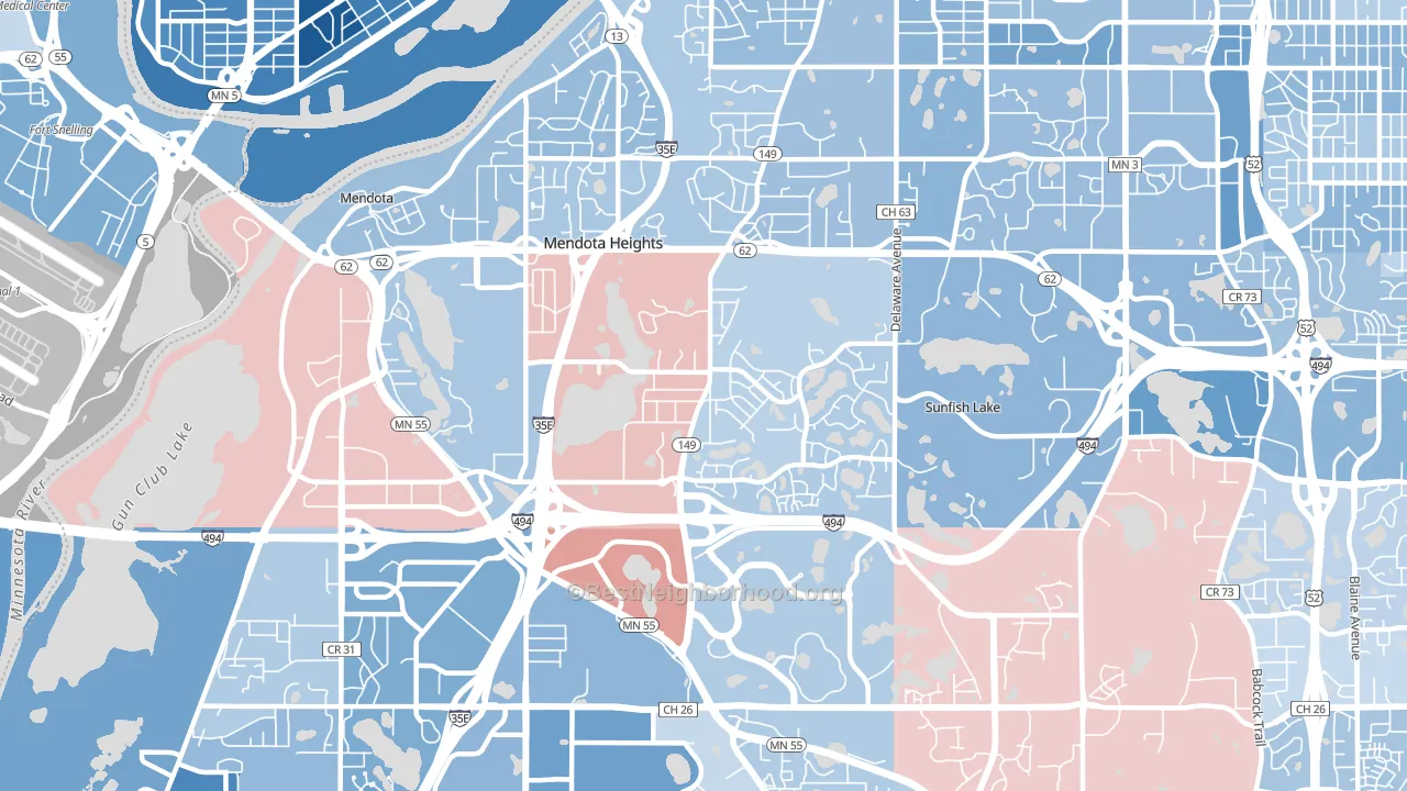 55120, MN block-group political-lean map