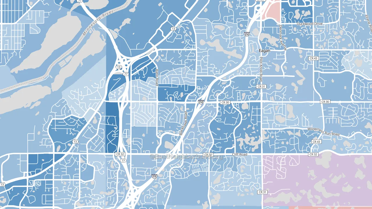55122, MN block-group political-lean map