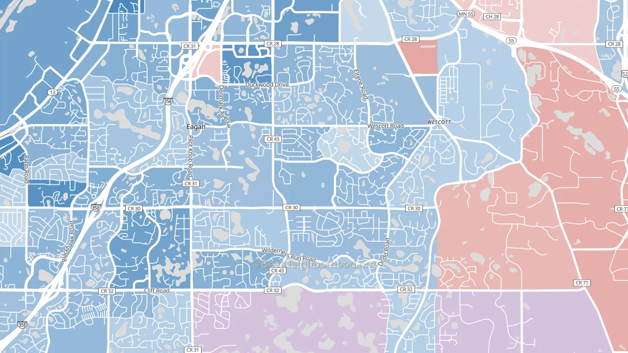 55123, MN block-group political-lean map