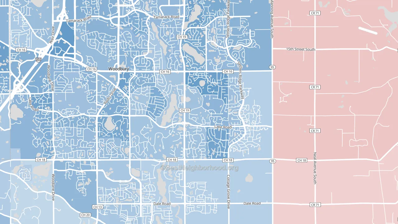 55129, MN block-group political-lean map