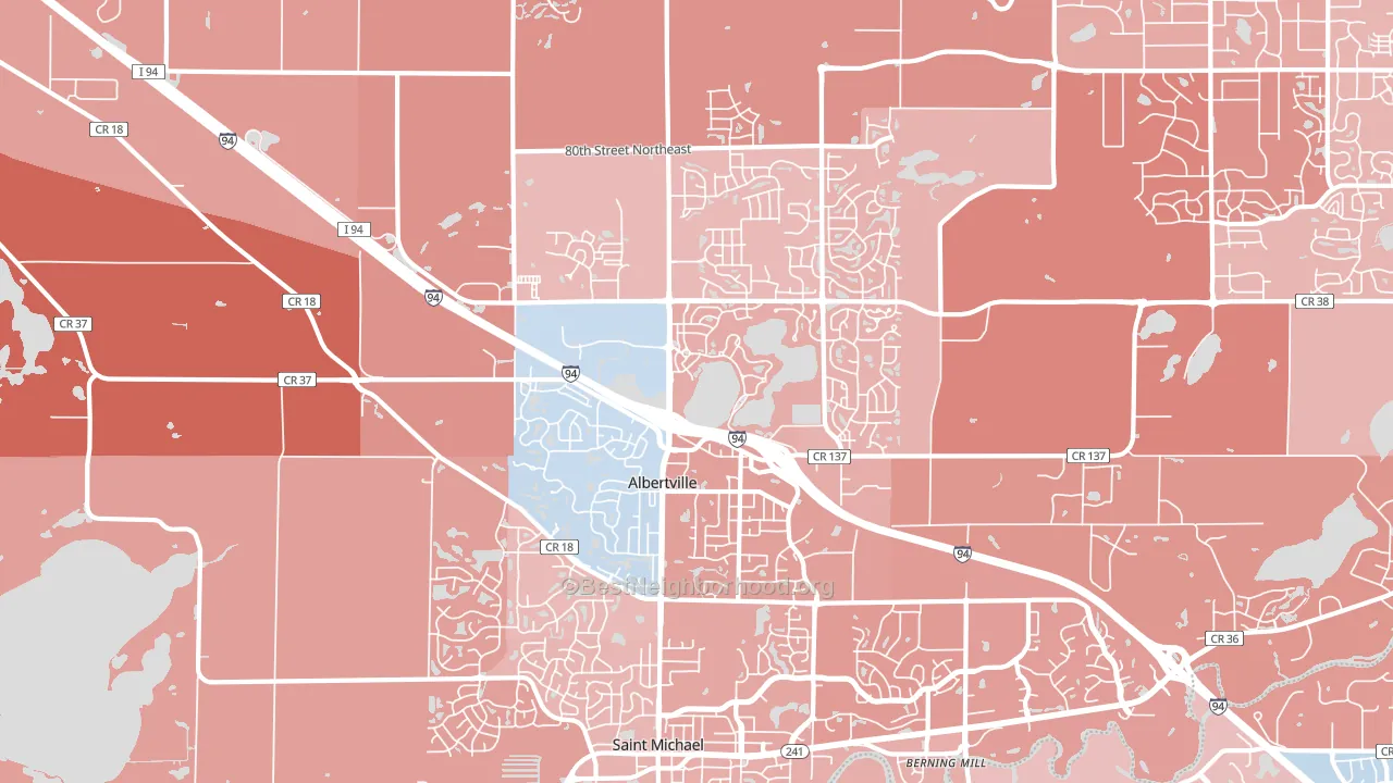 55301, MN block-group political-lean map