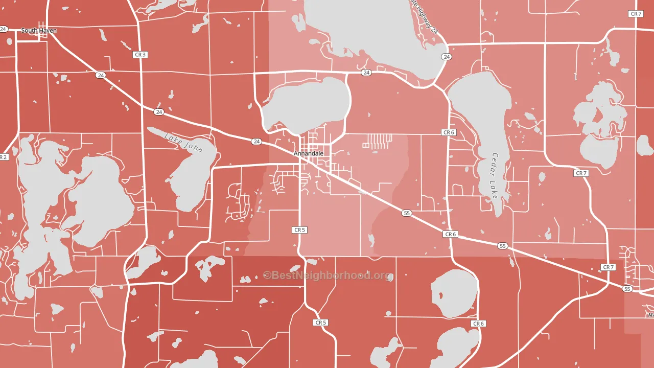 55302, MN block-group political-lean map