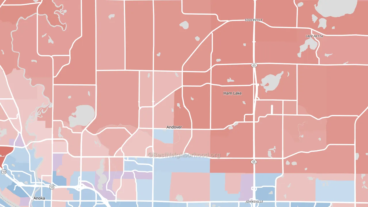 55304, MN block-group political-lean map