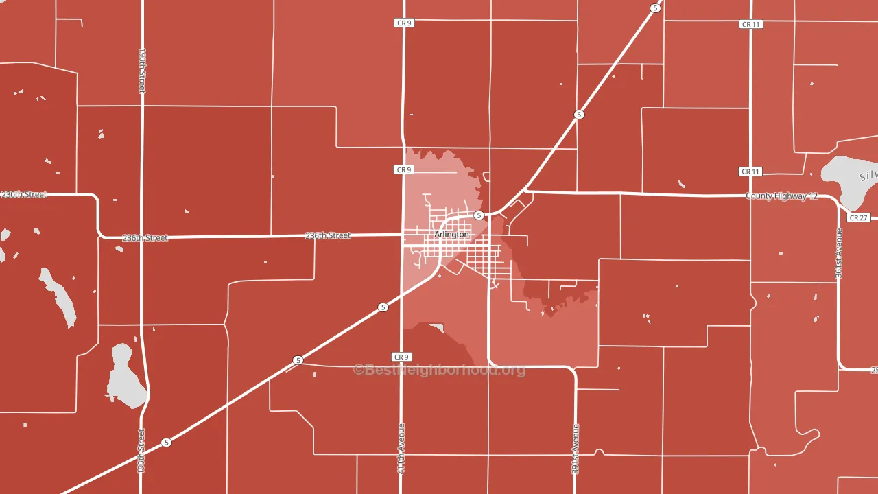 55307, MN block-group political-lean map