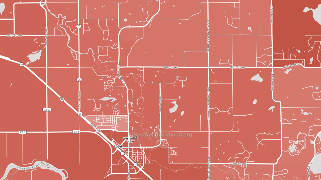 55308, MN block-group political-lean map