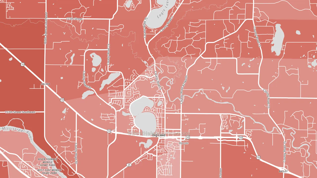 55309, MN block-group political-lean map