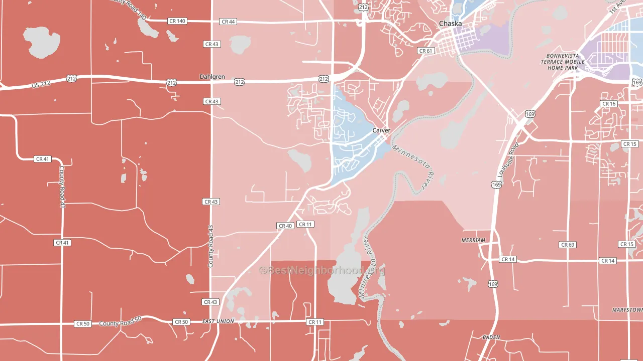 55315, MN block-group political-lean map