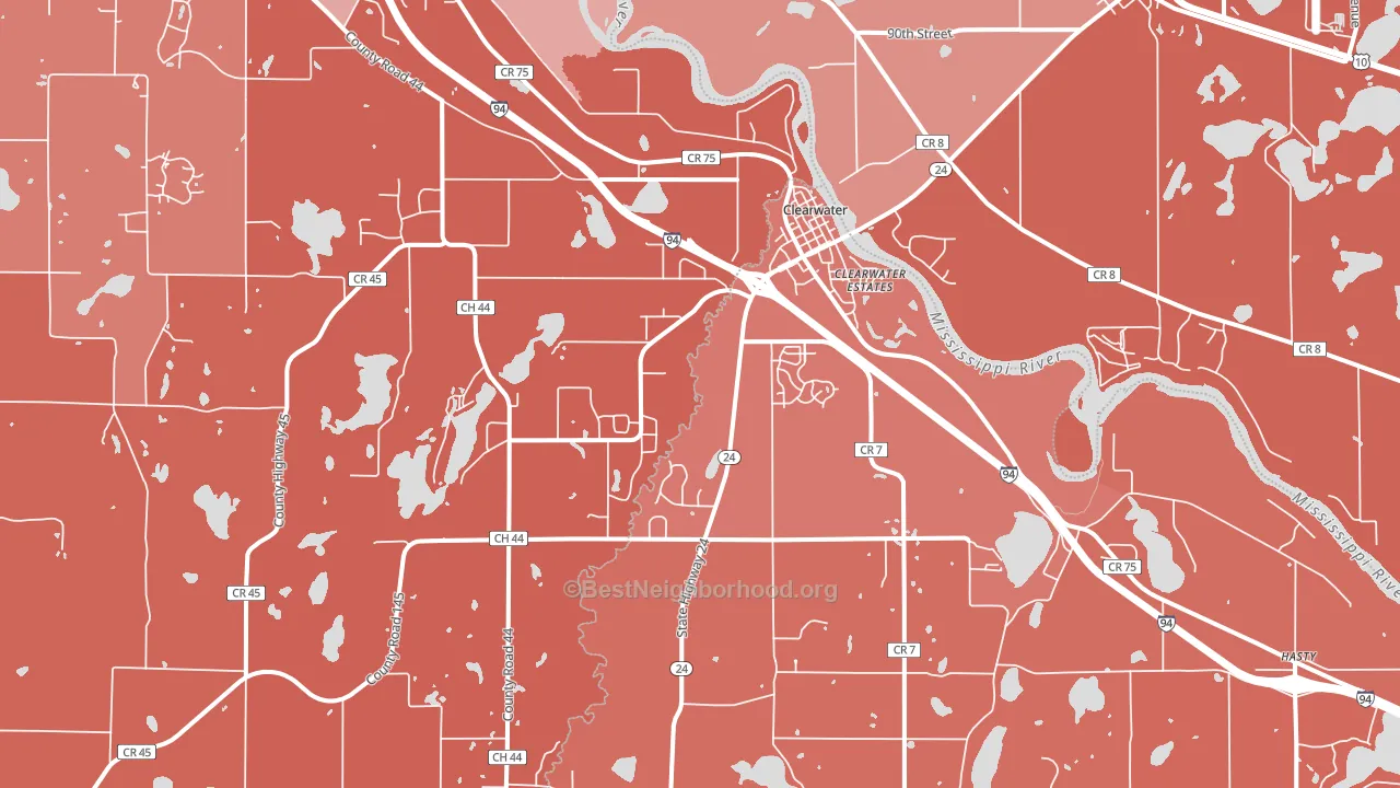 55320, MN block-group political-lean map