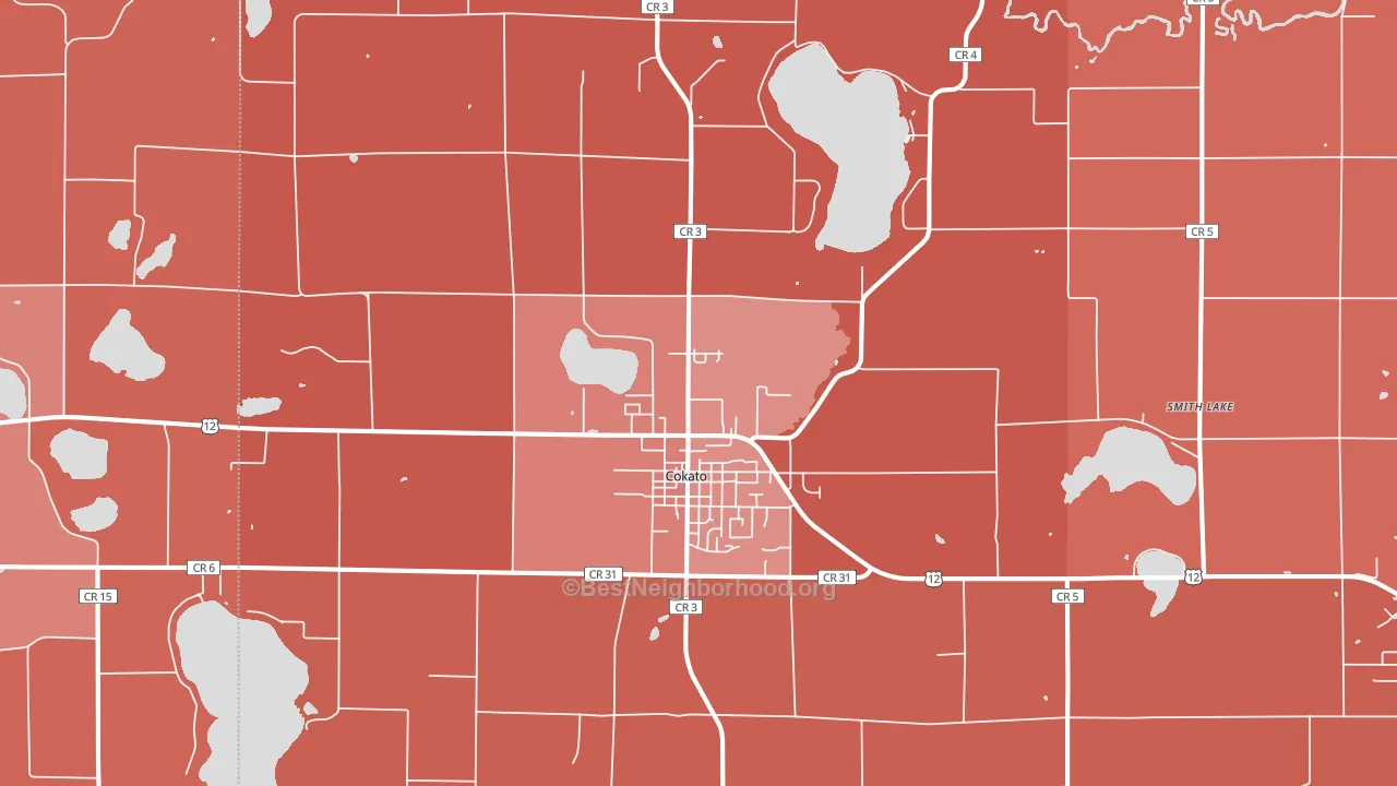 55321, MN block-group political-lean map