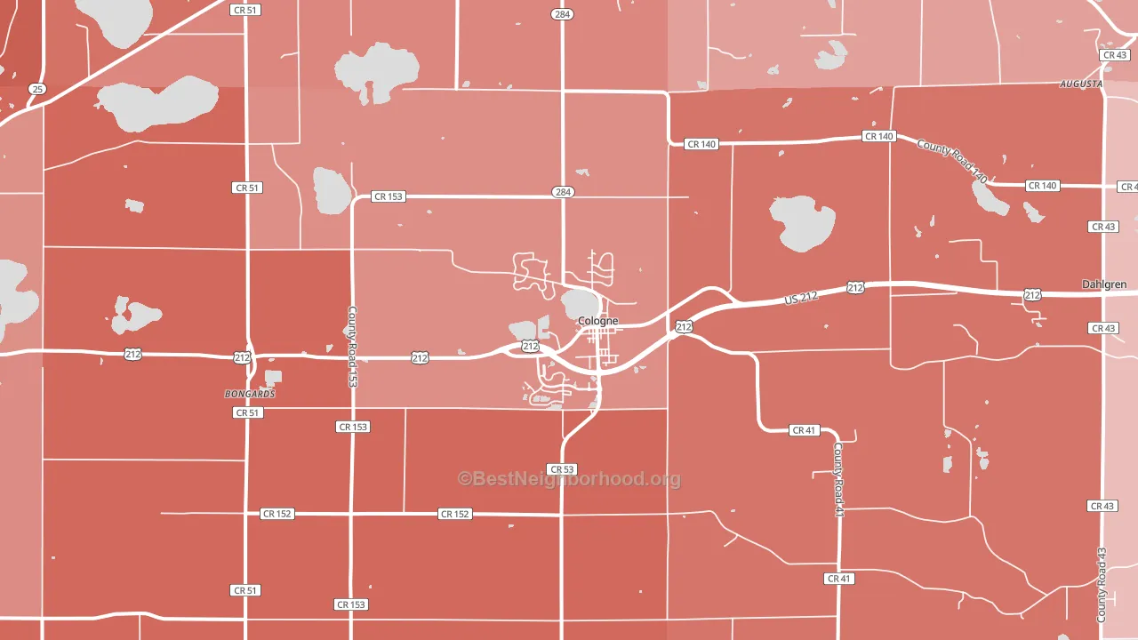 55322, MN block-group political-lean map