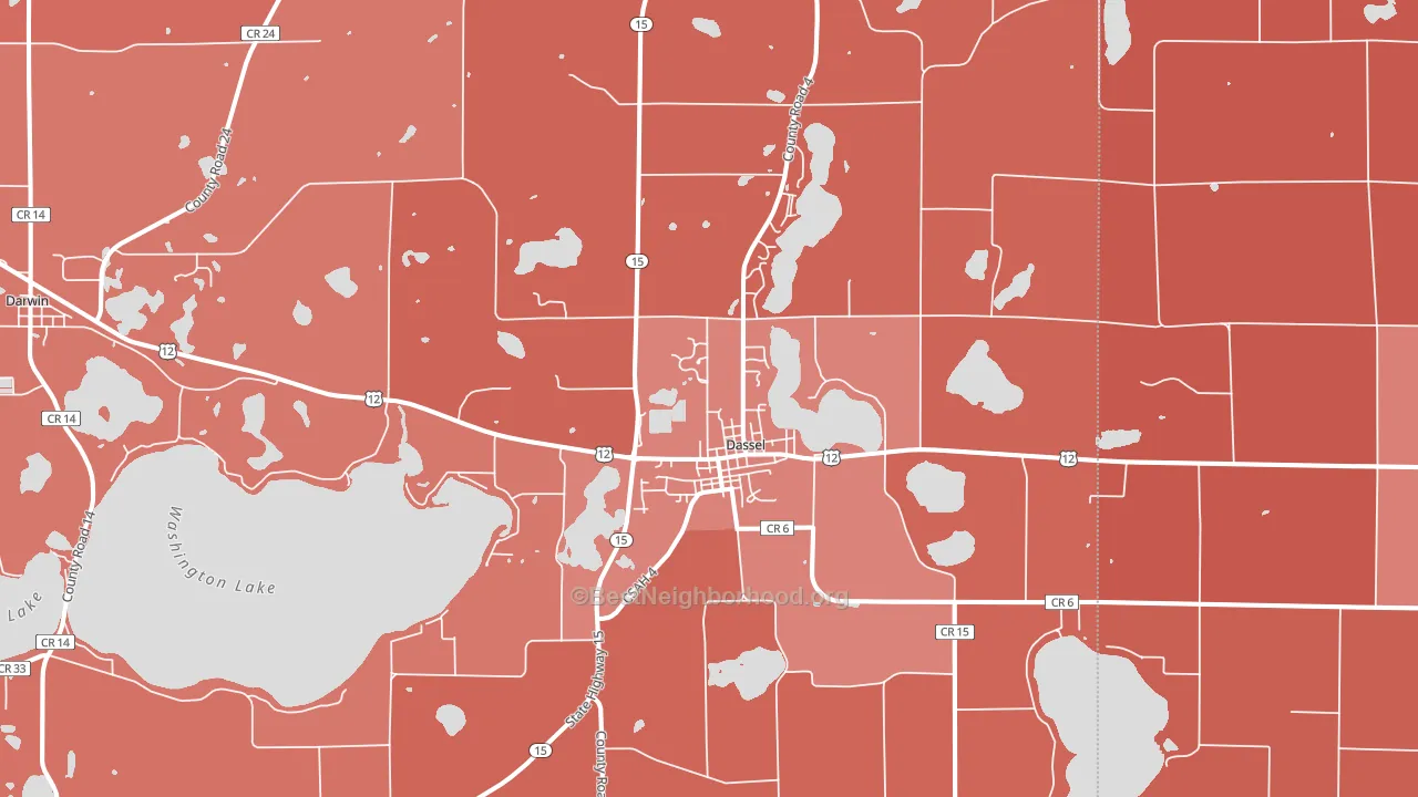 55325, MN block-group political-lean map