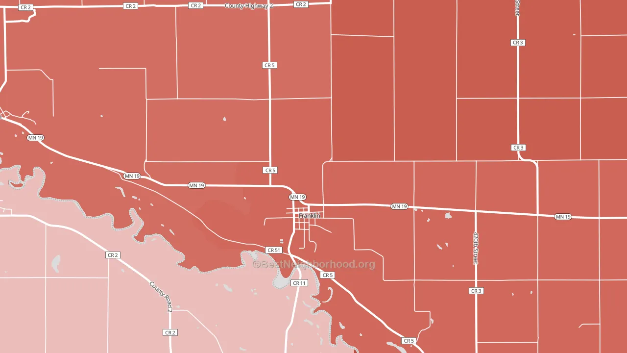 55333, MN block-group political-lean map