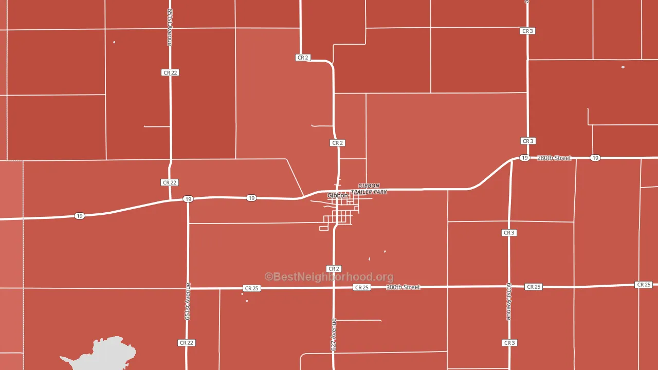 55335, MN block-group political-lean map