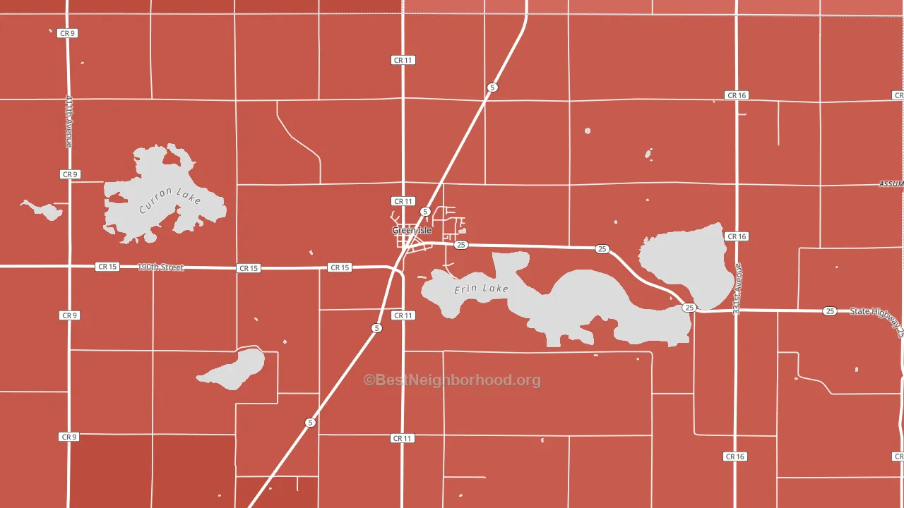 55338, MN block-group political-lean map