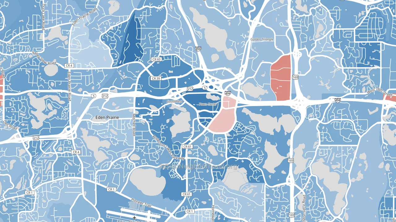 55344, MN block-group political-lean map
