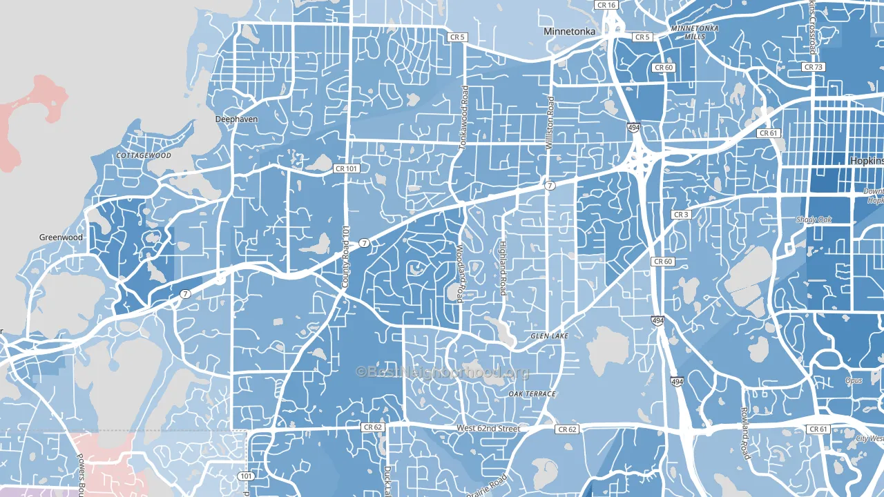 55345, MN block-group political-lean map
