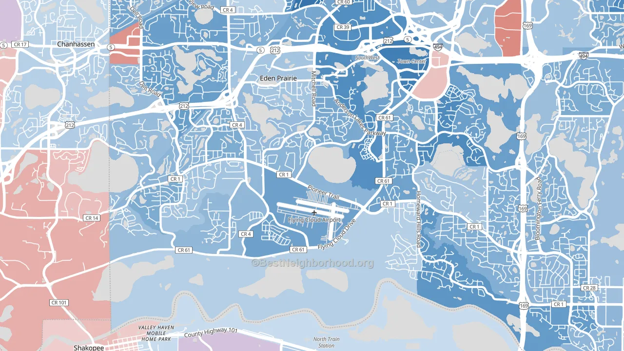 55347, MN block-group political-lean map